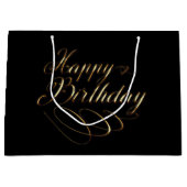 Niedlich Happy Birthday unisex Word Art Große Geschenktüte (Vorderseite)