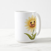 Niedlich Happy Blume Tasse (VorderseiteRechts)