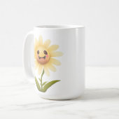 Niedlich Happy Blume Tasse (Vorderseite Links)
