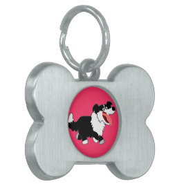 Niedlich Happy Border Collie Pet Tag Tiermarke