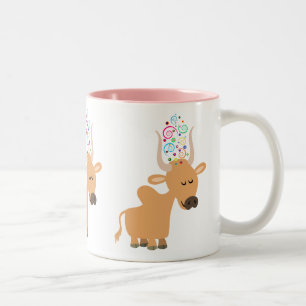 Niedlich Happy Brahman Cow Zweifarbige Tasse