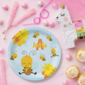 Niedlich Happy Bumble Bee mit Blume Kleines Kind Pappteller (Party)