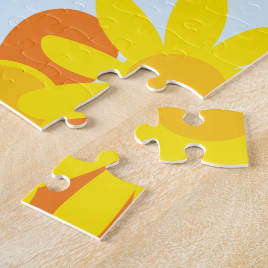 Niedlich Happy Bumble Bee mit Blume Kleines Kind Puzzle (Seite)