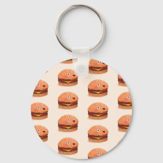 NIEDLICH HAPPY BURGERS 2.25" Basic Button Schlüsse Schlüsselanhänger