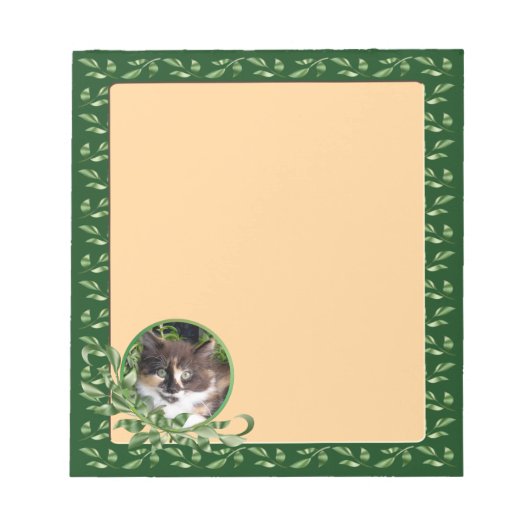 Niedlich Happy Calico Cat Notizblock (Vorderseite)