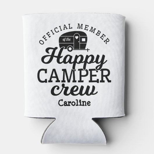 Niedlich Happy Camper Crew Camping Dosenkühler (Rückseite)