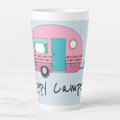 Niedlich Happy Camper Pink RV Milchtasse (Vorderseite)