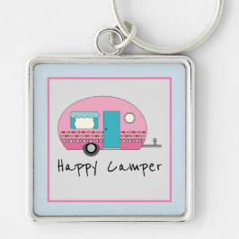 Niedlich Happy Camper Pink RV Schlüsselanhänger