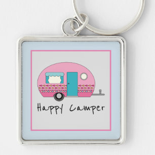 Niedlich Happy Camper Pink RV Schlüsselanhänger