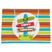 Niedlich Happy Campers signiert Party-Tasche Große Geschenktüte (Vorderseite)