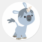 Niedlich Happy Cartoon Baby Unicorn Aufkleber (Vorderseite)