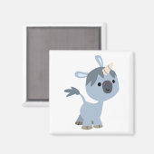Niedlich Happy Cartoon Baby Unicorn Magnet (Vorderseite/Rückseite)