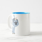 Niedlich Happy Cartoon Baby Unicorn Tasse (Vorderseite Links)