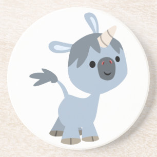 Niedlich Happy Cartoon Baby Unicorn Untersetzer
