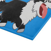 Niedlich Happy Cartoon Border Collie Cutting Board Schneidebrett (Ecke)