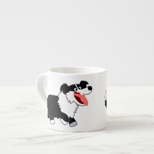 Niedlich Happy Cartoon Border Collie Espresso Tass Espressotasse