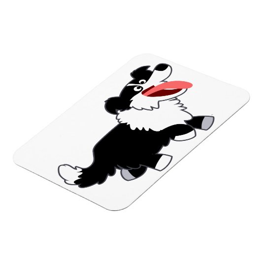 Niedlich Happy Cartoon Border Collie Flexible Magn Magnet (Linke Seite)