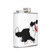 Niedlich Happy Cartoon Border Collie Hip Flask Flachmann (Rechts)