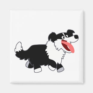 Niedlich Happy Cartoon Border Collie Magnet