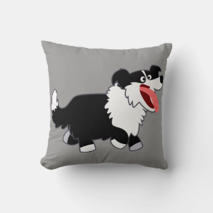 Niedlich Happy Cartoon Border Collie Pillow Kissen