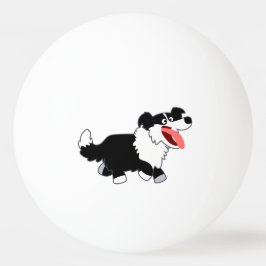Niedlich Happy Cartoon Border Collie Ping Pong Bal Tischtennisball