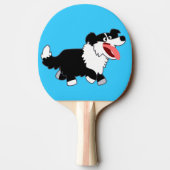 Niedlich Happy Cartoon Border Collie Ping Pong Pad Tischtennis Schläger (Rückseite)