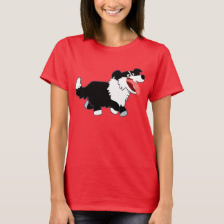 Niedlich Happy Cartoon Border Collie T - Shirt