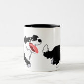 Niedlich Happy Cartoon Border Collie Tasse (Mittel)