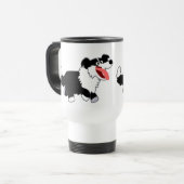 Niedlich Happy Cartoon Border Collie Tasse (Vorderseite Links)
