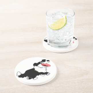 Niedlich Happy Cartoon Border Collie Untersetzer