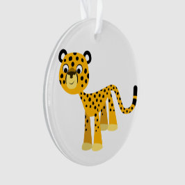 Niedlich Happy Cartoon Cheetah Akryler Ornament