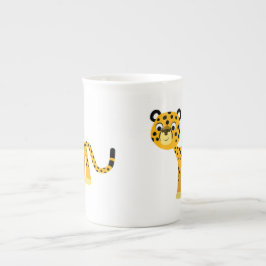 Niedlich Happy Cartoon Cheetah Bone China Tasse