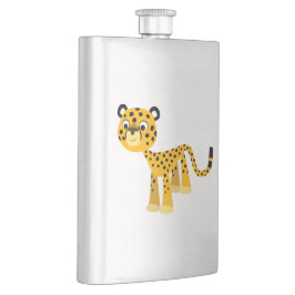 Niedlich Happy Cartoon Cheetah Classic Flask Flachmann