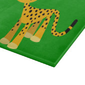 Niedlich Happy Cartoon Cheetah Cutting Board Schneidebrett (Ecke)
