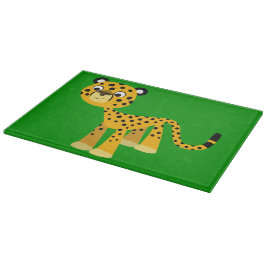 Niedlich Happy Cartoon Cheetah Cutting Board Schneidebrett