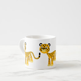 Niedlich Happy Cartoon Cheetah Espresso Tasse