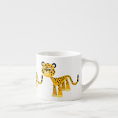 Niedlich Happy Cartoon Cheetah Espresso Tasse (Rechts)