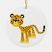 Niedlich Happy Cartoon Cheetah Ornament (Vorne)