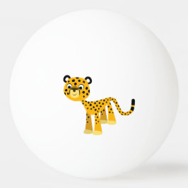 Niedlich Happy Cartoon Cheetah Ping Pong Ball Tischtennisball