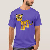 Niedlich Happy Cartoon Cheetah T - Shirt (Vorderseite)