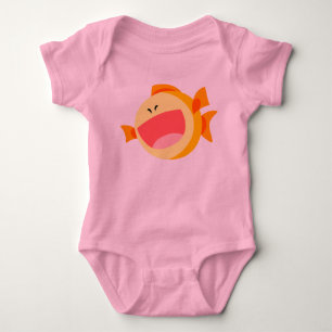 Niedlich Happy Cartoon Fish Baby Strampler