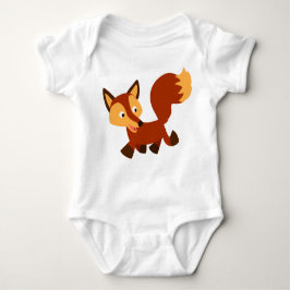 Niedlich Happy Cartoon Fox Baby Bodysuit Baby Strampler