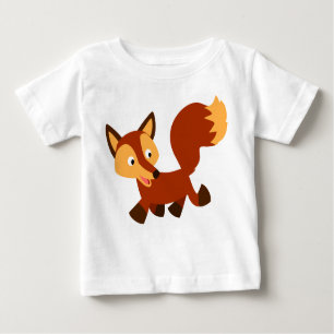 Niedlich Happy Cartoon Fox Baby T - Shirt