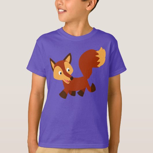 Niedlich Happy Cartoon Fox Children T - Shirt (Vorderseite)