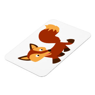 Niedlich Happy Cartoon Fox Flexible Magnet