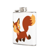 Niedlich Happy Cartoon Fox Hip Flask Flachmann (Links)