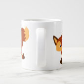 Niedlich Happy Cartoon Fox Jumbo Tasse (Rückseite)