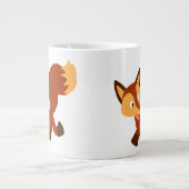 Niedlich Happy Cartoon Fox Jumbo Tasse (Vorderseite)