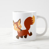 Niedlich Happy Cartoon Fox Jumbo Tasse (Rechts)