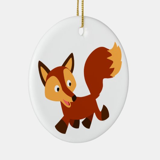 Niedlich Happy Cartoon Fox Ornament (Rechts)